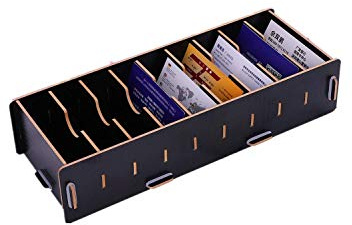 Stehsammler Desktop Aufbewahrungsbox Holz Büro Visitenkartenetui Kreativ Bürospeicher Korb Mehrere Fächer Dateibox Desktop Veranstalter Cosmetics Aufbewahrungskiste für Büro Schlafzimmer Badezimmer