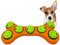 Pet Toys Hide and Treat BONE PUZZLE Interactive Dog Toys for Boredom Treat and Train Bowl Dog Activity Toy Fun Game (Orange)