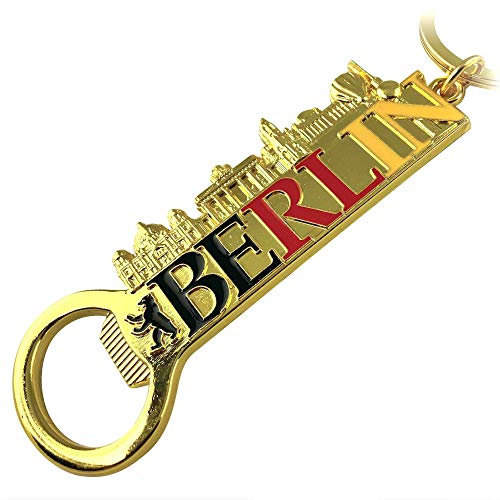 Schlüsselanhänger Flaschenöffner Berlin Souvenirs, Geschenk, Andenken aus Metall für Deutschland. Mitbringsel, Glücksbringer und Mutmacher, passend für Paare. Taschen und Autoschlüssel. Bottle Opener