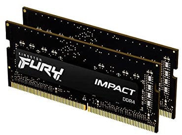 Kingston FURY Impact 16 GB (2 x 8 GB) 2666MHz DDR4 CL15 Laptop Memory Kit of 2 KF426S15IBK2/16