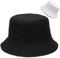 Malaxlx Damen Schwarz Weiß Fischerhut Bucket Hat Anglerhut Reversibel Fischerhüte Sonnenhut Sommerhut Faltbarer Draussenhut