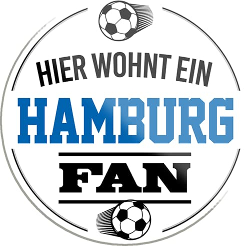 schilderkreis24 – Fußball Magnet “Hamburg Fan“ Deko Kühlschrankmagnet Artikel Sport Verein Geschenkidee Club Weihnachten Fußball Fan Liebhaber Begeisterte 8x8 cm