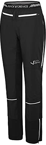 Black Crevice Damen Skitourenhose, schwarz/weiß, 40