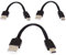 chenyang Lot de 3 câbles USB courts et plats, USB 2.0 de type A vers USB C/Micro/Mini USB 4 fils 5 V 2 A Câble d'extension de données en silicone 4 fils 30 AWG 13 cm