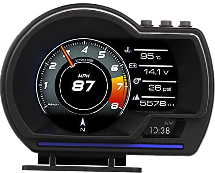 Auto-HUD-Anzeige, OBDⅡ + GPS, intelligentes Messgerät, Geschwindigkeitsmesser, High-Definition-Diagnosewerkzeug, Beseitigung von OBD-Fehlercodes, sicheres Fahren, Fehlermeldung