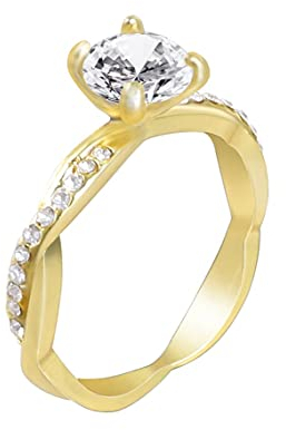 Zirkon Ring Ring Silber Elegant Verlobung Ehering Brautringe Ringe Teenager Mädchen Tumblr (C, One Size)