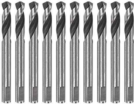 HARFINGTON 10pcs High-Speed Steel Drill Bits 5mmx55mm for Hole Saws Arbor Drill Bit Replacement Thick Metal Cutting