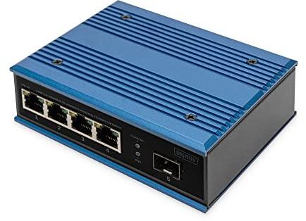 DIGITUS Industrial Ethernet Switch 4-Port 10/100Base-TX DC 48-57V 0,1 Gbps