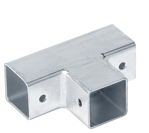 YIDU69Q 8 Pcs 1 3 Way T Shape Square Tube Connector, Square Tube Fitting Fence Guardrail Rail Clamp