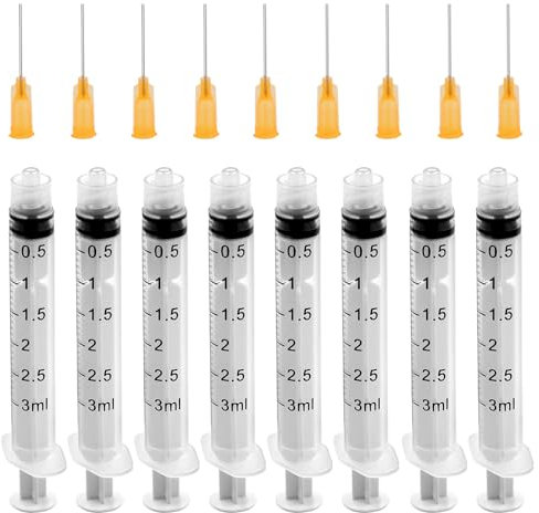 15 Pcs Syringe 3ml, Plastic Syringe, Reusable Fodder Syringes, Collection Ink Filling Syringes for Lab, Glue, Industrial, Scientific Labs