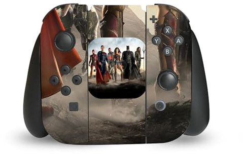 Head Case Designs Licenza Ufficiale Zack Snyder's Justice League Gruppo Colorato Snyder Cut Arte Personaggio Vinile Sticker Gaming Pelle Adesivo Compatibile con Nintendo Switch Joy-con Controller