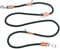 2m Hundeleine mit 2 Karabiner, Nylon Doppelleine, Robuste Trainingsleine Schleppleine, Tragbar Hunde Doppelleine Verstellbar, Übungsleine Dauerhafte für kleine, mittelgroße und große Hunde (schwarz)