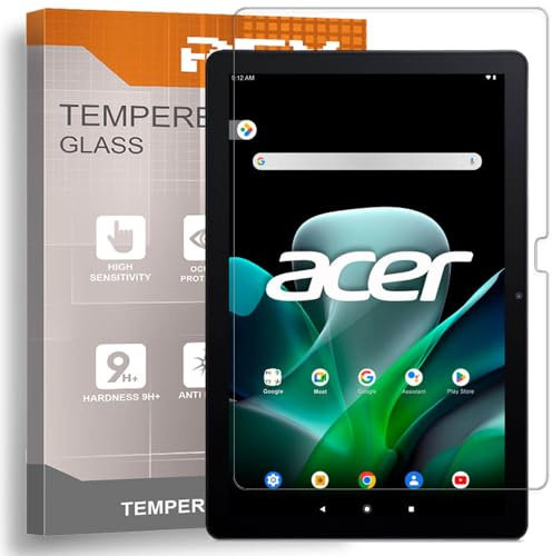 REY 2X Protector de Pantalla para Acer ICONIA Tab M10 10,1, Cristal Vidrio Templado Premium, Tablet