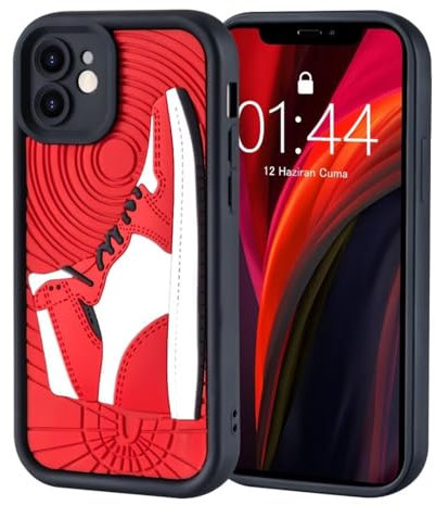 Zaqiaomi Cool Luxury Phone Case for iPhone 11 Case for Boys,Men 3D Classic Sneaker Design,Street Aesthetic Shockproof Designer Cases Compatible with iPhone 11 Red