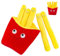 YCVBCY Französisch Fries Plüsch Plüsch-Kissen-weiche lustige Spielwaren Rot und Gelb Snack Fries Form Weihnachten für Kinder Geschenk Home Decoration -30CM