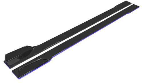 Auto Seitenschweller für BMW 5 Series G30+G31 2017-2025, Auto Seitenschweller Flügeldiffusor Seitenschürze Seitenrock Splitter Zubehör,2m Black+Blue