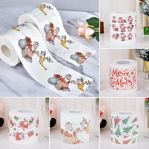 Rouleau de papier toilette au design unique et créatif de Noël pour une touche délicieuse (C)