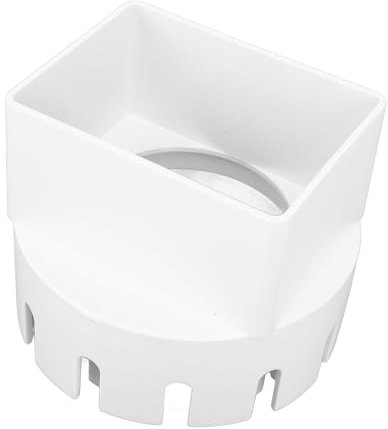 Adaptateur de Gouttière, Gouttière vers Tuyau de Vidange, Adaptateur Extérieur en PVC Résistant à l'érosion (White)