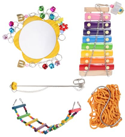 COLLBATH Hühnerschaukel Hängendes Haustierspielzeug Hühnerkäfigspielzeug Futterspielzeug Für Hühner Aus Holz Und Kunststoff Mit Langer Lebensdauer