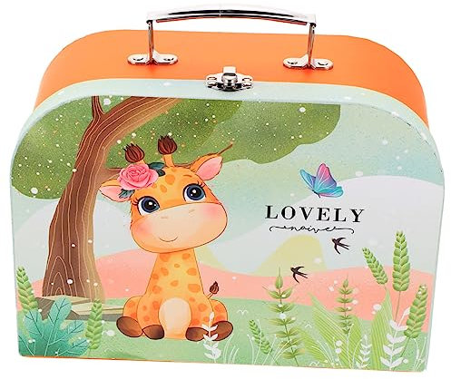 Veemoon Kleiner Kartonkoffer Aufbewahrungsbox Für Kinder Handlicher Kleiner Koffer Mit Griff Und Sicherheitsverschluss Für Schule Spielzeug Schreibwaren Und Reisen