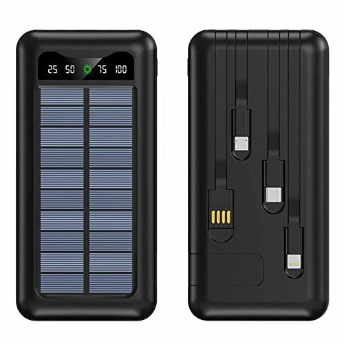 Power Bank ricarica rapida, Caricabatterie ad alta capacità 20000mAh, Nero, 20000mAh