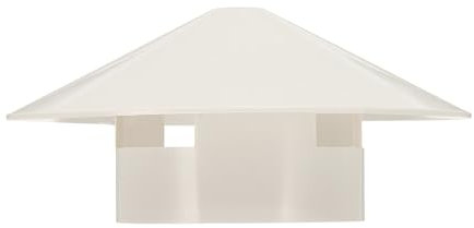 PATIKIL Tapa De Chimenea De 3, Cubierta De Lluvia Para Ventilación De Techo, Campana De PVC, Tapa Redonda De Chimenea, Tapa En Forma De Hongo, Tubo De Estufa Exterior, Blanco