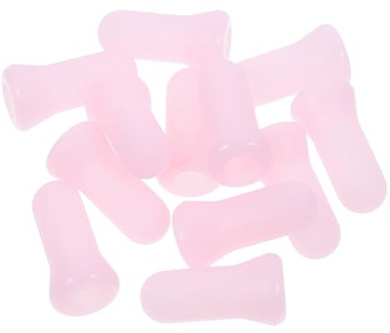 BESTYASH 12 Pièces Coups d'œil ventouses de massage pour ventouses en silicone ventouses pour le visage tasses de massage visage ventouse trottoir Gel de silice rose