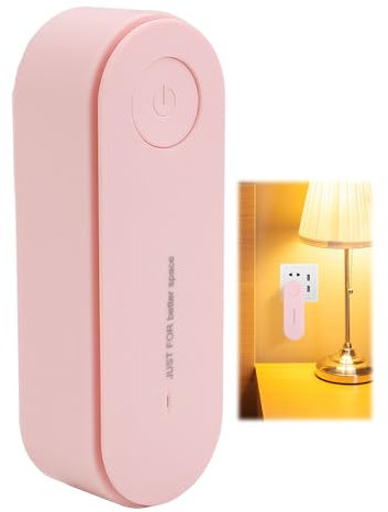 Ionic Air Purifier Plug In Uk, Mini Portable Anion Air Purifier All-In-One Air Purifiers Effective Remove Pet Odors Smell Smoke Dust Suitable for Office Home Bedroom Toilet (Pink)