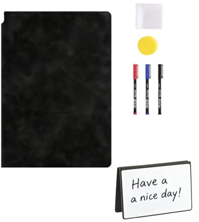 A5 Mini-Whiteboard 24x17 cm abwischbares Whiteboard tragbare kleine Tafel, ausgestattet mit 3 Markierern, 1 doppelseitigem Wischtuch und 1 Tafelschwamm geeignet für Büro, Schule, Zuhause, Organisation