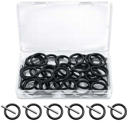 Aihoom 72 Pcs Replacement Pin and O-Ring Set, 4mm Impact Ring and 3x25mm Socket Pins, 1/2 Impact Socket Scaffolders for Impact Socket Scaffolders, Impact Wrench, Pressure Washer (36 Pairs)