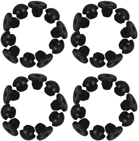 Ipetboom 40Pcs Hydraulic Jack Oil Filler Plugs Rubber Stoppers for Floor Bottle Jack Repair Kit Flat Head and Dome Shape Replacement for Car Maintenance