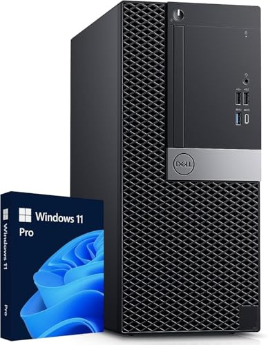 Dell Optiplex 7070 Tower Desktop Computer | Intel i5-8500 PC | 16GB DDR4 RAM | 256GB SSD Solid State | Qwerty Keyboard, Windows 11 Pro (Renewed)