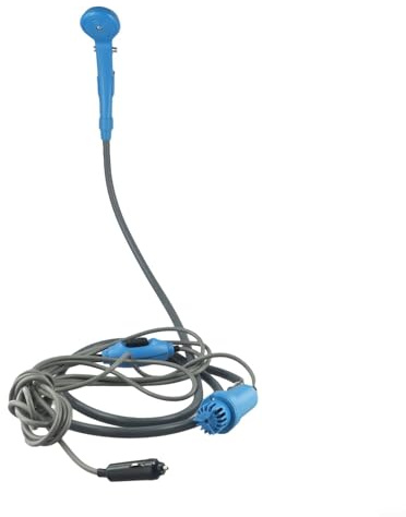 12V DC Système de Douche Électrique Camping pour Véhicules RV et Usage Extérieur - Pompe de Douche Portable Alimentée par Batterie avec Pression Réglable & Sortie 2.5L/min