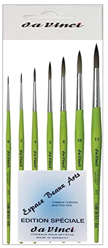 DaVinci ESPACE BEAUX ARTS Da Vinci Série 373 Set de 7 Pinceaux Rond Synthetique 0,2,4,6,8,10,12