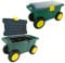 UPP Garten Roll-Sitzbox mit Staufach, ideal auch als Outdoor Werkzeugwagen | Der Rollwagen ist der rückenschonende Gartenhelfer beim Beet bepflanzen | Bis 90 KG belastbar | Sitzhöhe 29 cm