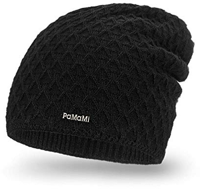 PaMaMi Mütze Damen Herbst | Kopfumfang 55-58 cm | Beanie Damen für Herbstabende | Strickmütze Damen Warm aus Leichtem Dünnem Material Geschaffen | Strick Mütze Einzigartiger Style