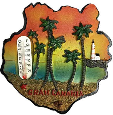 Gran Canaria Spanien 3D-Kühlschrankmagnet, Heim- und Küchendekoration, magnetischer Aufkleber, S + 8 Kühlschrankmagnet, Souvenir, Geschenk