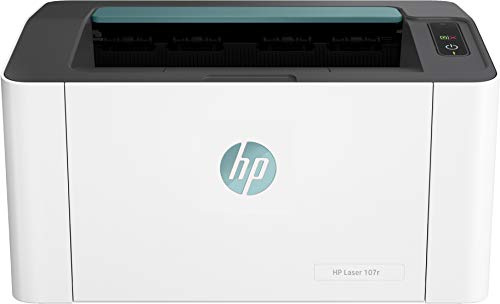 HP Laser 107r Ultrakompakter Schwarzweiß-Laserdrucker (20 Seiten pro Minute, 1200 x 1200 DPI, 150-Blatt-Zufuhrkapazität, USB) Grau, Weiß