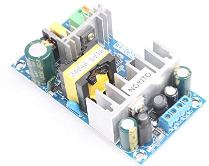 NOYITO Módulo de Fuente de alimentación Aislado de CA a CC 24V 4A 5V 1A Potencia de Salida Dual CA 120V (90-256V) 50-60Hz a 24V 5V 120W Módulo de alimentación Industrial (Salida Dual 24V 4A, 5V 1A