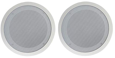 Rockville 2 CC80T White 8 Commercial 70v Ceiling Speakers For Restaurant/Bar