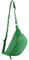 modamoda de - T77 - ital. Hüfttasche Bauchtasche Brusttasche Medium aus weichem Leder, Farbe:Blattgrün