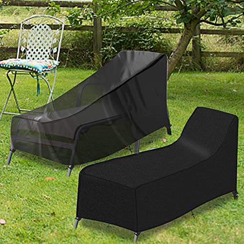 longziming - Funda protectora para tumbona de jardín (2 unidades, 2 unidades, 200 x 75 x 40/70 cm)