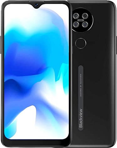 Blackview A80S 4G Smartphone Offerte, 6,21’’ HD+, Helio A25 4GB + 64GB, 13MP Quattro Fotocamera, Batteria 4200mAh, Spessore 8,8 mm, Telefono Cellulare Android 10 DUAL SIM Impronta Digitale Nero