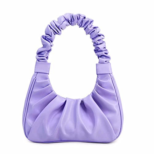 CYHTWSDJ Modische Hobo-Tragetasche, Mini-Clutch mit Reißverschluss, violett