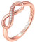 ChicSilver Bague Infini Oxyde de Zirconium Personnalisable Or Rose Argent 925 Anneau Gravé pour Femme Taille 47