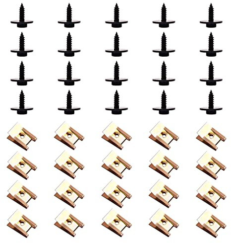 40 Stücke Schraube Mutter Stoßstange Clip Kit Befestigung Clips Niet Verschluss Retainer Trim Push Pin Auto Befestigung Clips Universal Reparatur Kit Befestigungssatz Spreiznieten