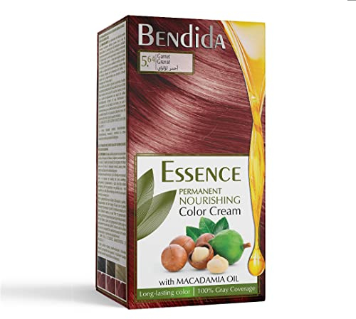 Bendida coloración permanente,color crema nutritiva con aceite de macadamia,color de larga duración 120ml (5.64 granate)