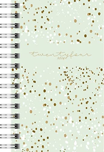 rido/idé Wochenkalender „Confetti“ Modell Timing 3 2024 2 Seiten = 1 Woche Blattgröße 7,6 x 12,7 cm mint