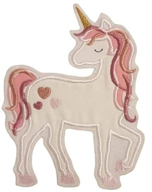 Stickapplikation, Großer Aufnäher 16 x12 cm, Applikation Einhorn XL, für Schultüte, Taschen, FB NR 10 (Mit Vliesofix)
