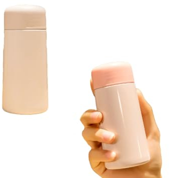 Kids Water Bottle, 150ml Mini Metal Water Bottles Stainless Steel Vacuum Insulated Coffee Travel Mug Cute Insulated Bottle(White)